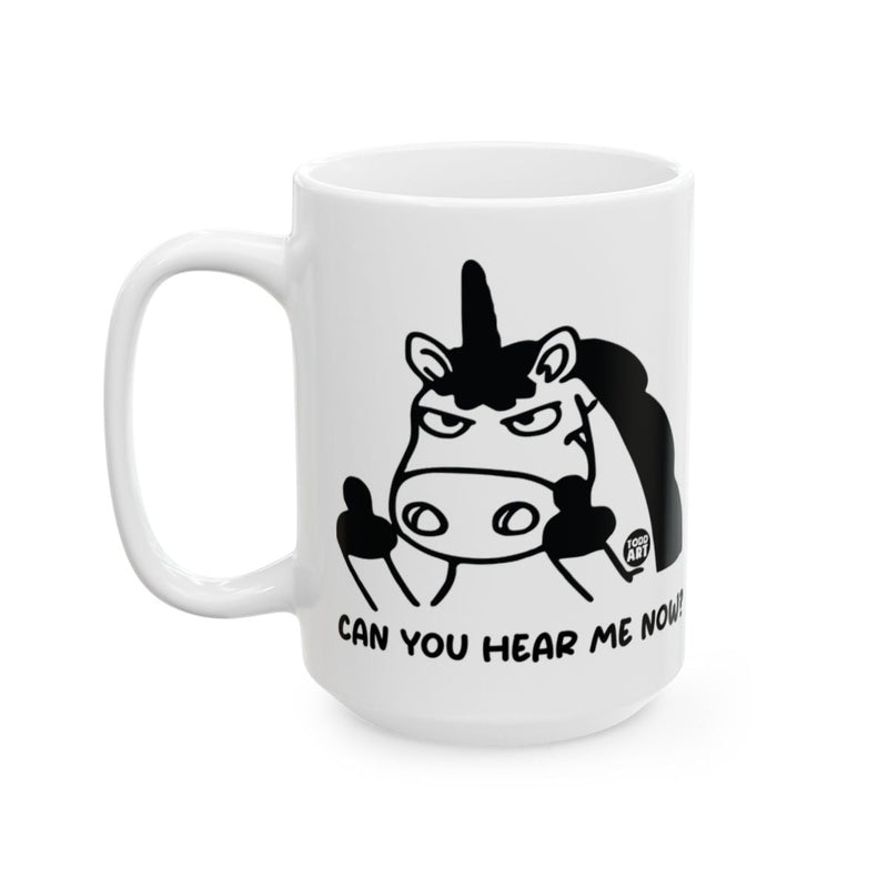 Load image into Gallery viewer, Can You Hear Me Now Unicorn Coffee Mug

