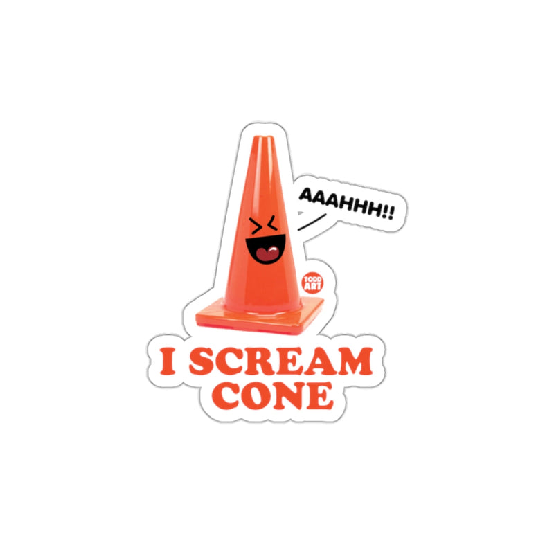 Load image into Gallery viewer, I Scream Cone Funny Sticker for Humorous Decorations
