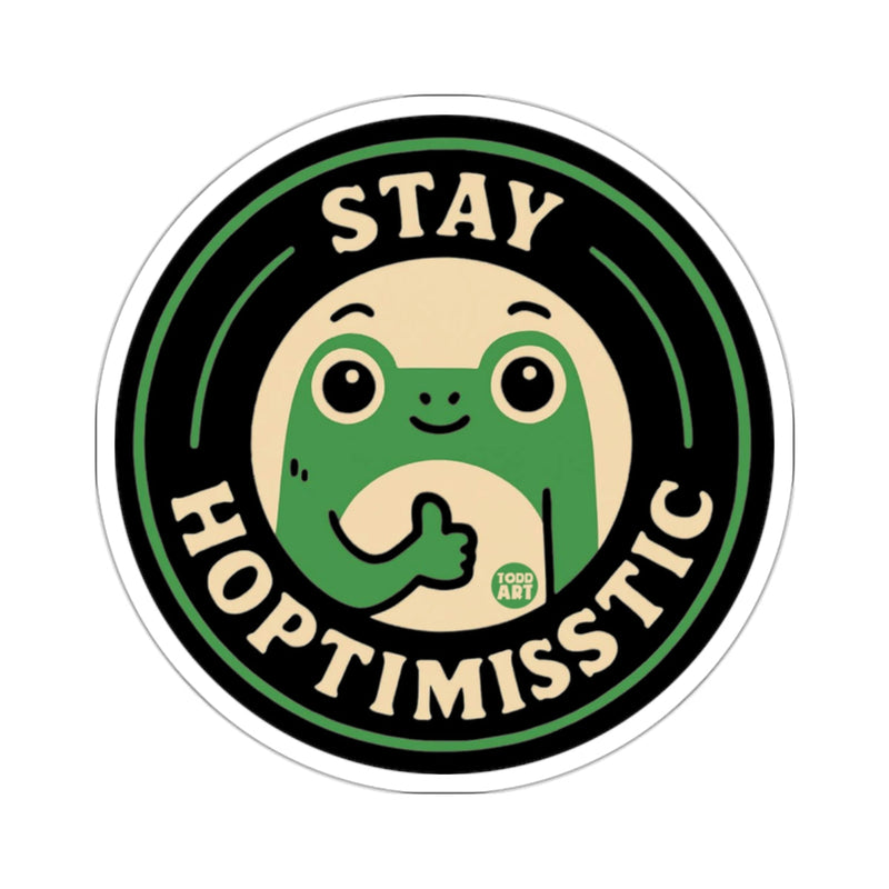 Load image into Gallery viewer, Stay Hoptimisstic Cute Frog Character Design 
