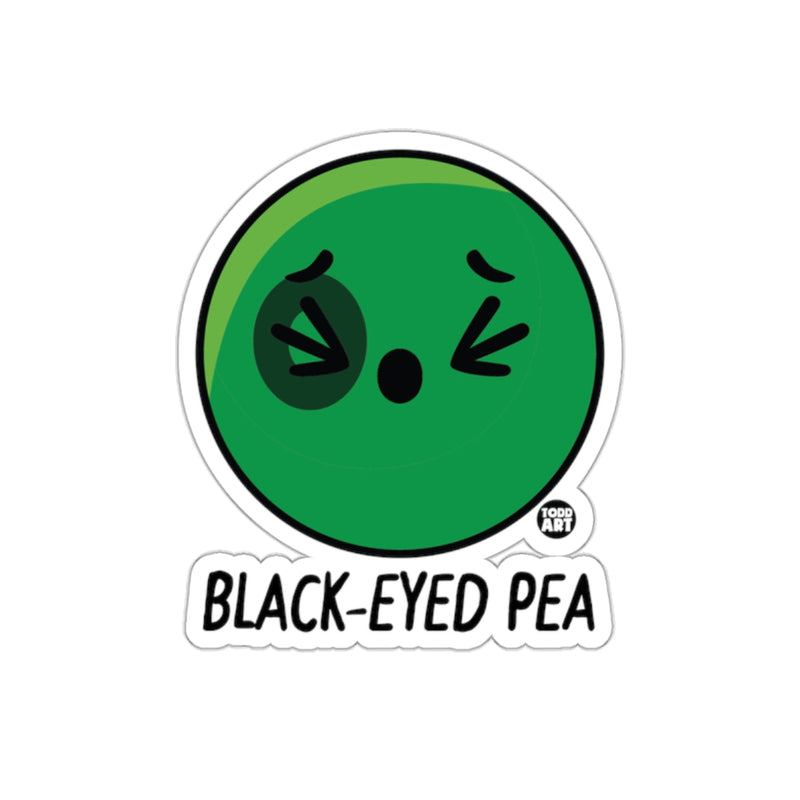 Load image into Gallery viewer, Black-Eyed Pea Sticker with Adorable Green Design
