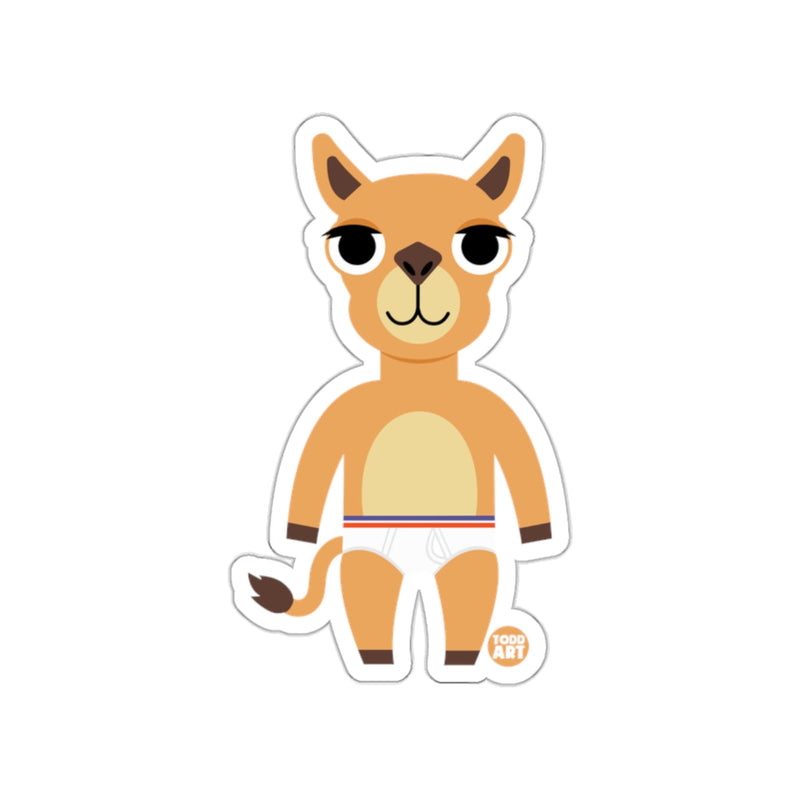 Load image into Gallery viewer, Cute Cartoon Llama Wearing Underwear Sticker
