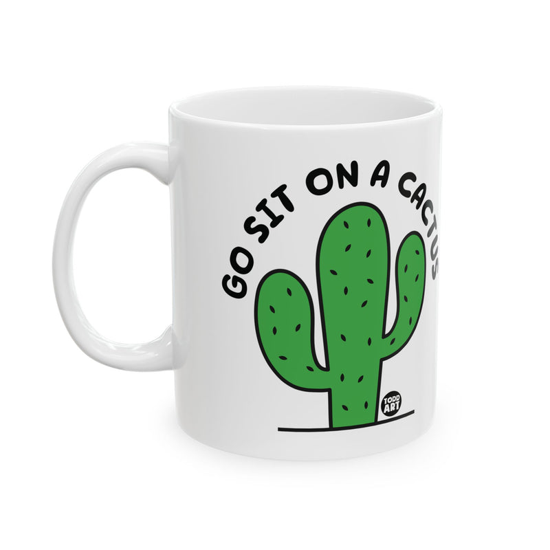 Load image into Gallery viewer, Go Sit on Cactus Mug, Funny Baker Mug, Baker Mug Adult Humor
