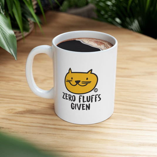 Zero Fluffs Given Cat Design Coffee Mug