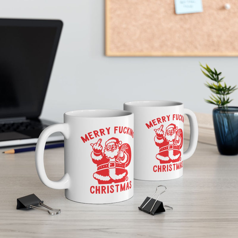 Load image into Gallery viewer, Merry Fucking Christmas Santa Mug for Festive Cheer
