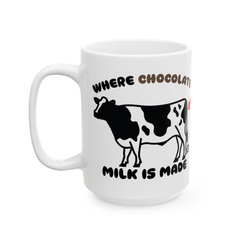Load image into Gallery viewer, Where Chocolate Milk Is Made Cow Themed Mug
