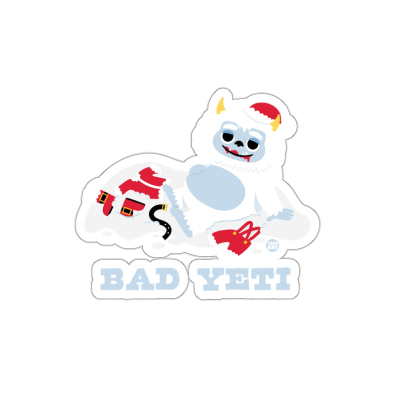 Load image into Gallery viewer, Funny Bad Yeti in Christmas Attire Sticker

