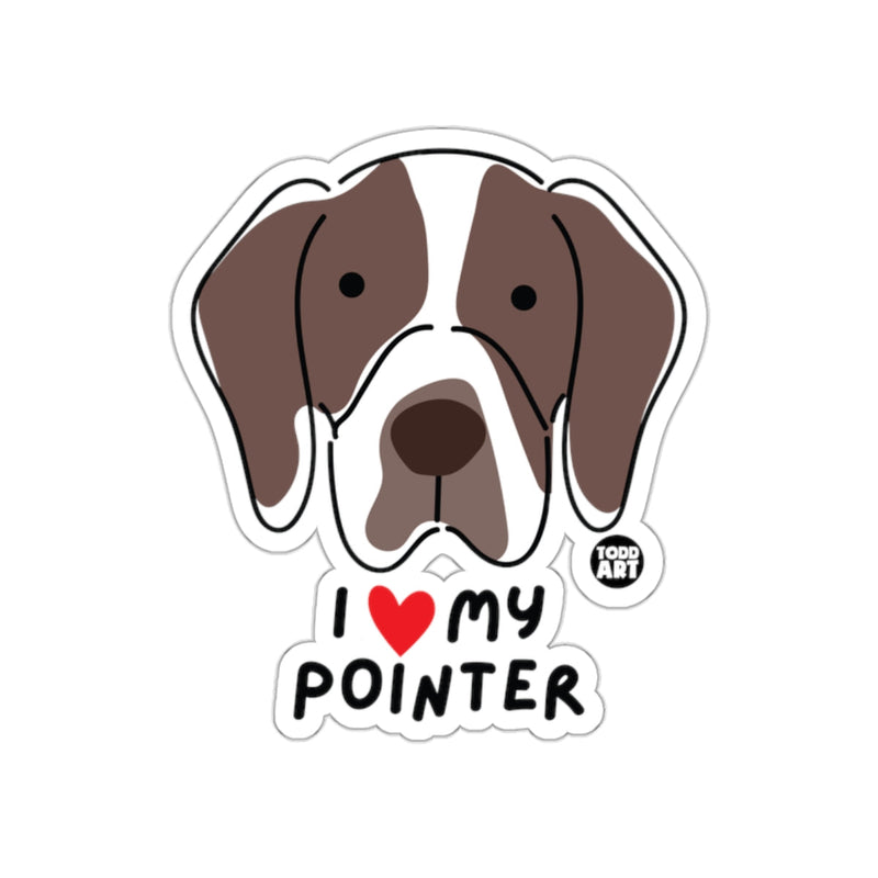 Load image into Gallery viewer, I Love My Pointer Dog Graphic Sticker Product
