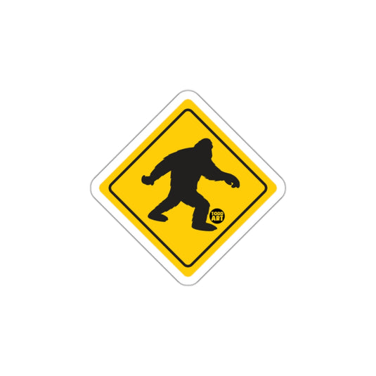 Bigfoot Crossing Sign Sticker Creative Decor