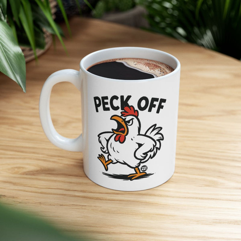 Load image into Gallery viewer, Humorous Peck Off Chicken Design Coffee Mug

