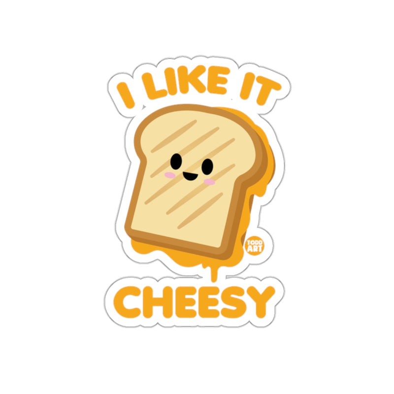 Load image into Gallery viewer, I Like It Cheesy Cute Fun Toast Sticker Decal
