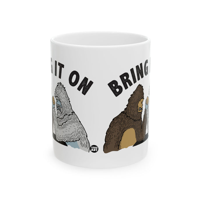 Bring It On Bigfoot Yeti Coffee Mug, Funny Bigfoot Mug, Bring It Yeti Mug