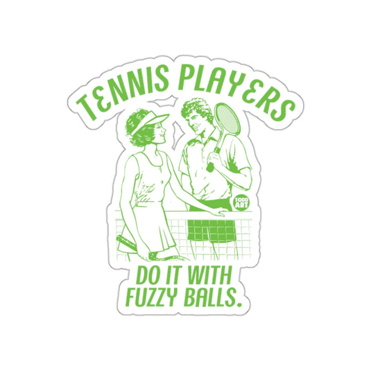 Tennis Players Do It With Fuzzy Balls Green sticker