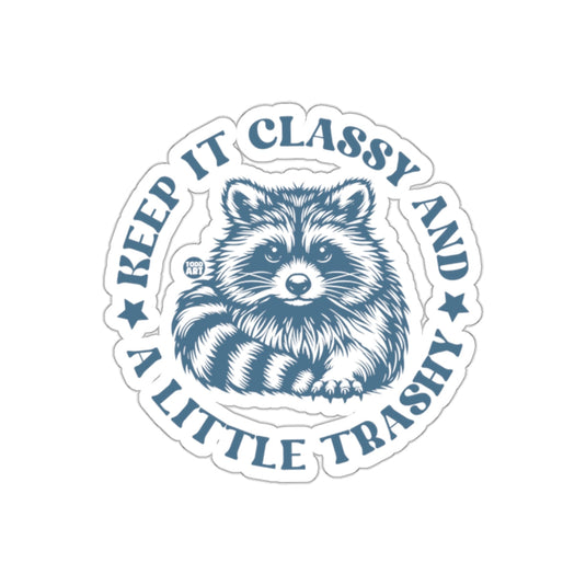 Keep It Classy And A Little Trashy Cute Raccoon sticker