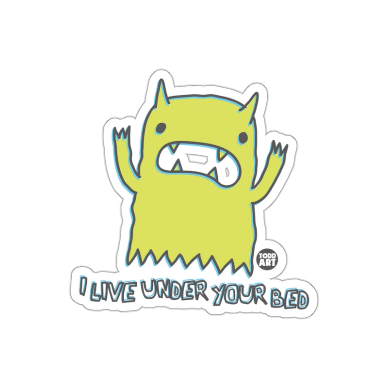 Load image into Gallery viewer, I Live Under Your Bed Monster Sticker for Fun Decor
