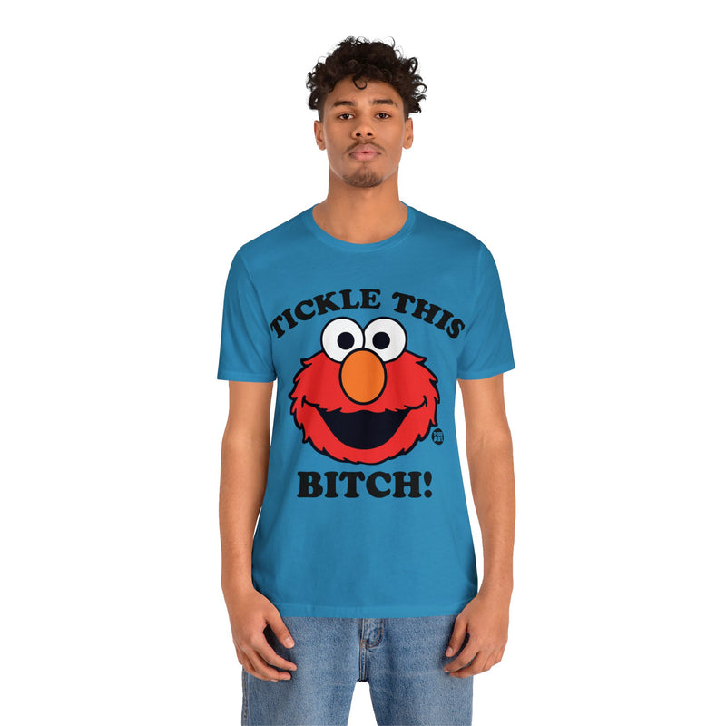 Load image into Gallery viewer, Tickle This Elmo Parody Unisex Tee, Adult Humor Tee, Cartoon Tee Adult
