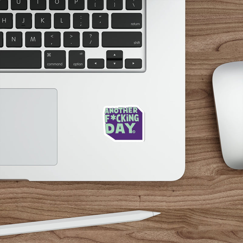 Load image into Gallery viewer, Another F*cking Day Purple and Green Sticker
