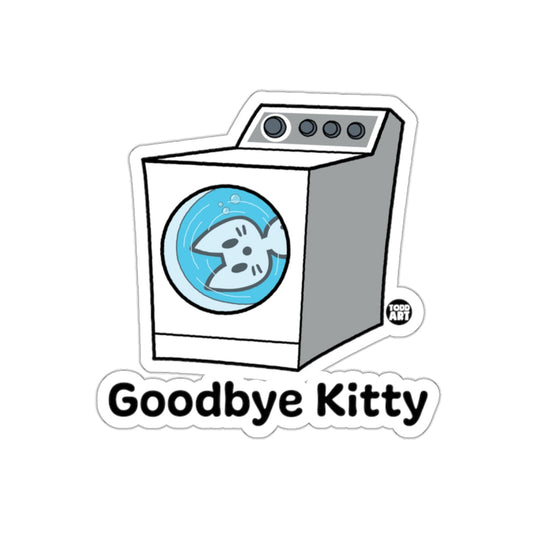 Goodbye Kitty Funny Washing Machine Sticker