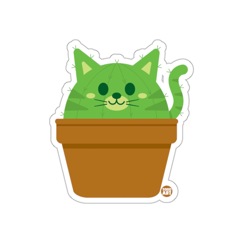 Load image into Gallery viewer, Cute Cactus Cat in Pot Sticker Adorable Design
