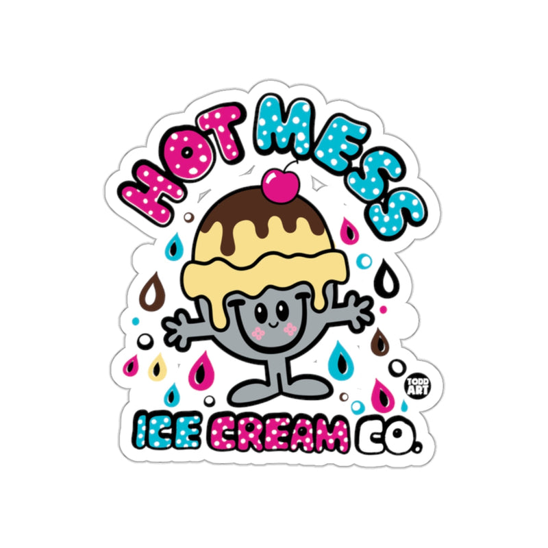 Load image into Gallery viewer, Hot Mess Ice Cream Co. Cute and Fun Sticker
