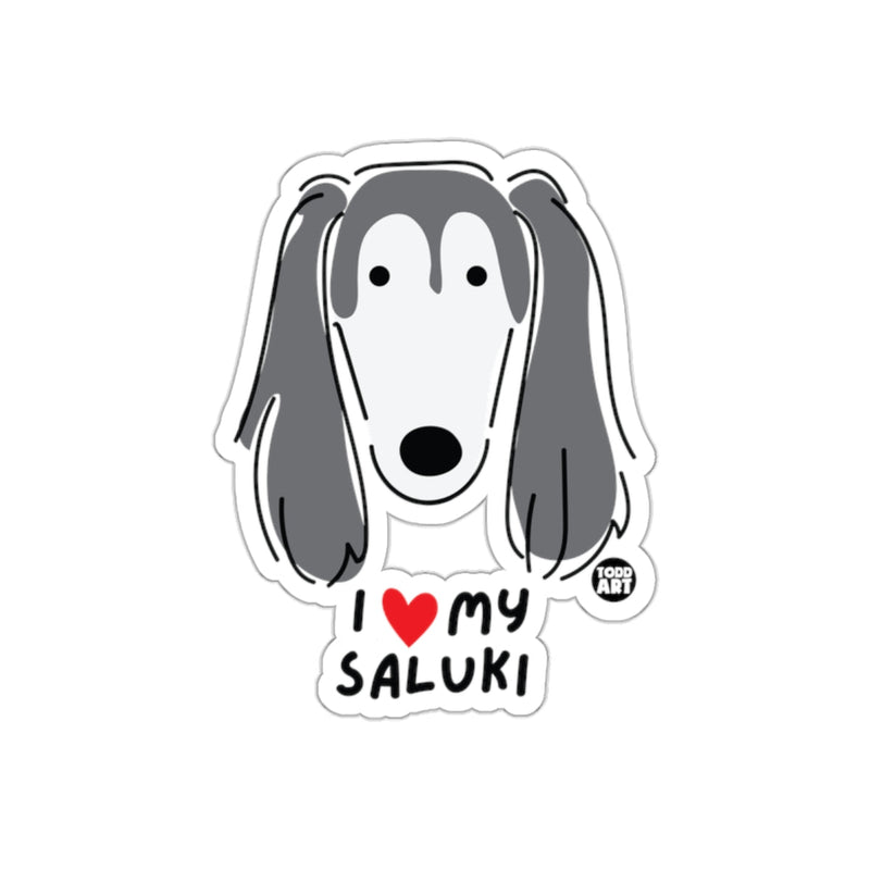Load image into Gallery viewer, I Love My Saluki Dog Sticker Adorable Canine Decal
