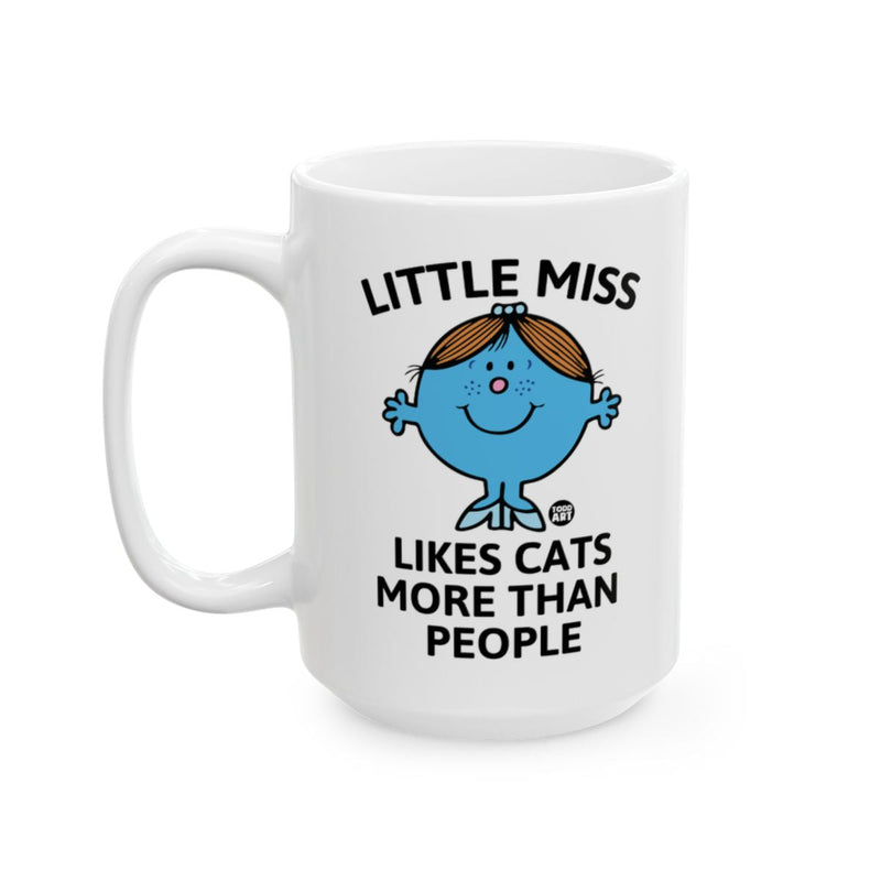 Load image into Gallery viewer, Little Miss Likes Cats More Than People Mug
