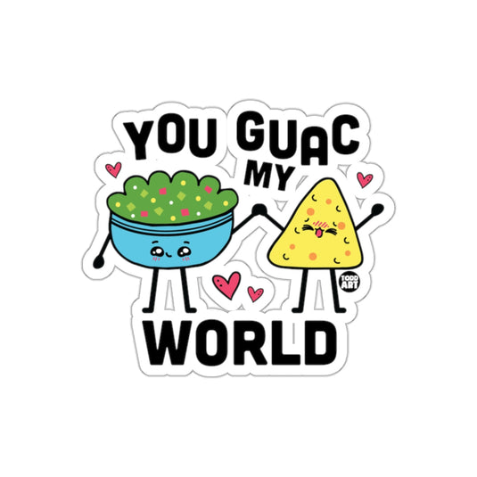 You Guac My World Funny Avocado and Chips Sticker
