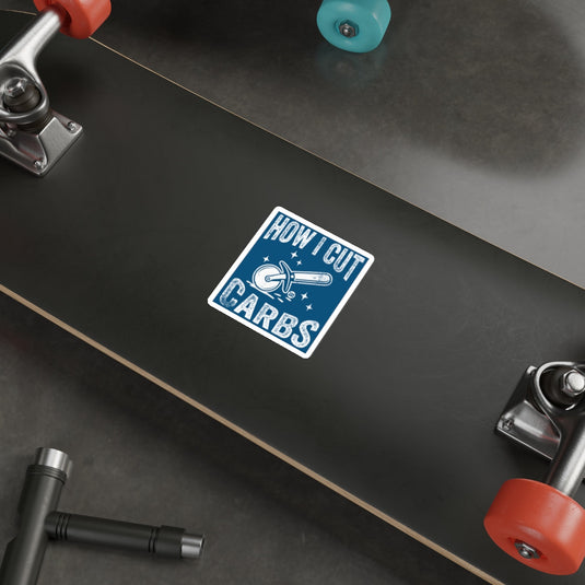 Funny Pizza Cutter How I Cut Carbs Sticker 