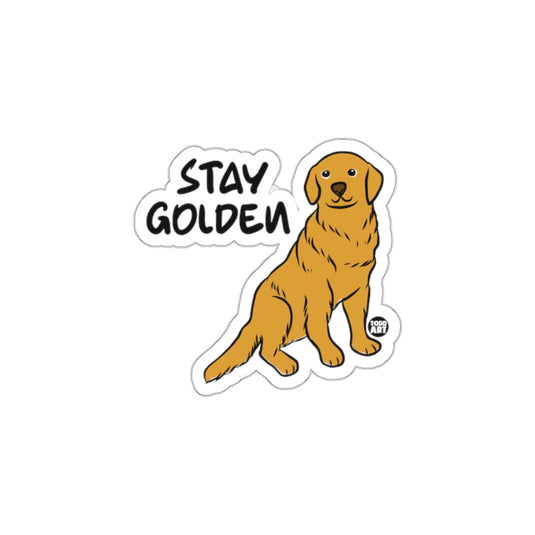 Stay Golden with Cute Golden Retriever Sticker