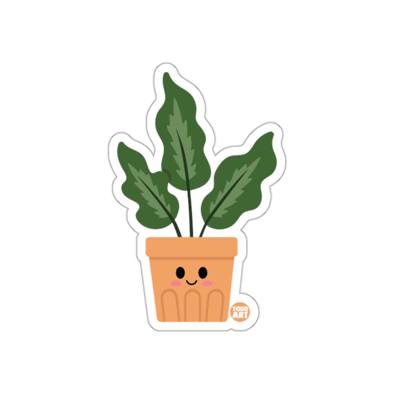Load image into Gallery viewer, Smiling Potted Plant with Cute Face Sticker
