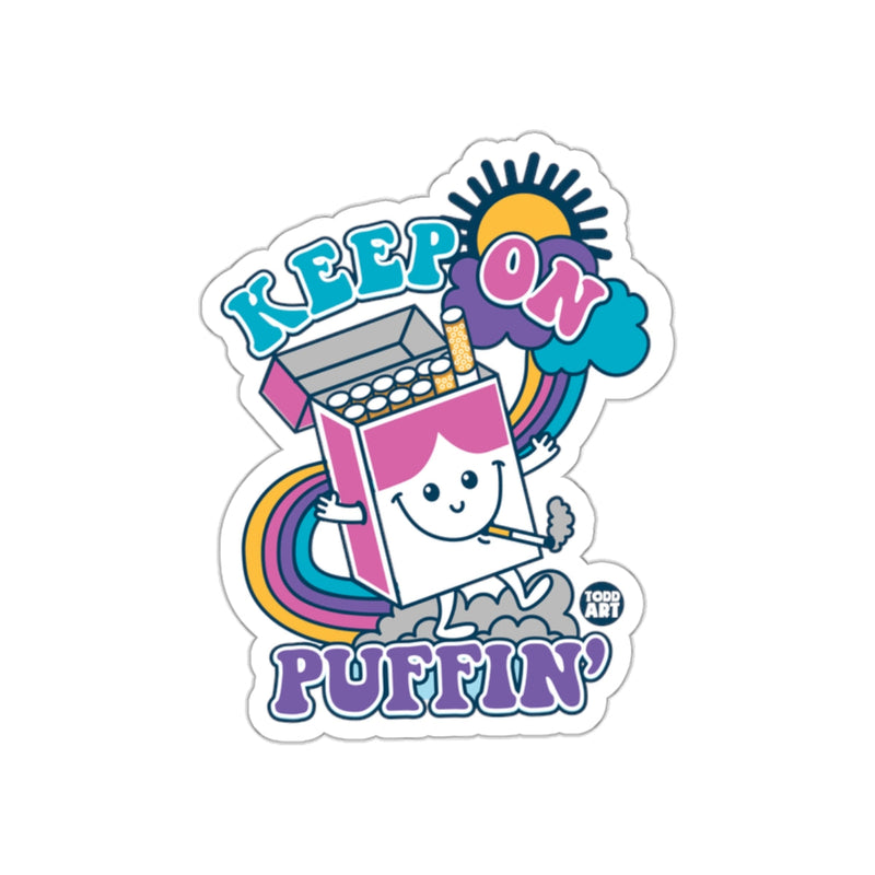 Load image into Gallery viewer, Keep On Puffin Rainbow Cute Cartoon sticker
