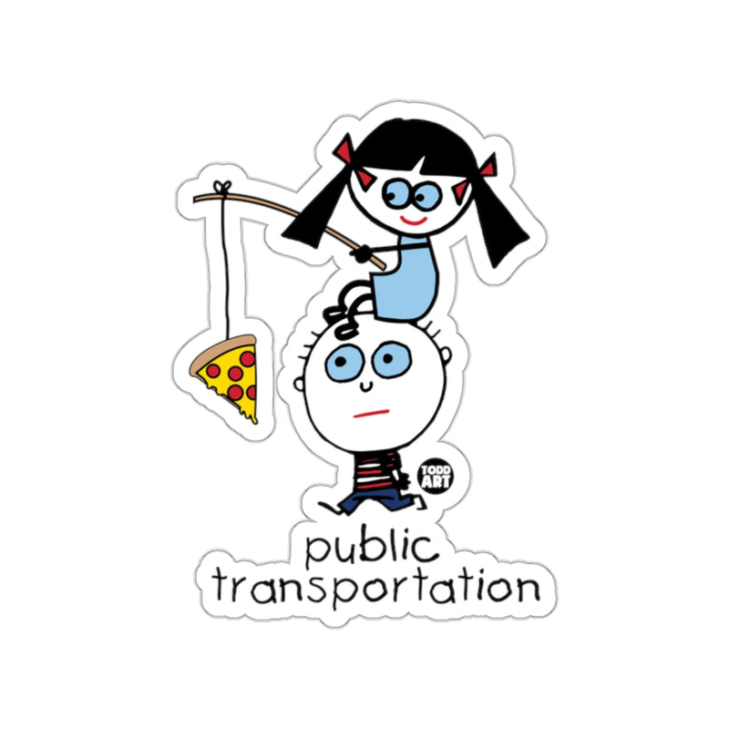 Load image into Gallery viewer, Funny Public Transportation Pizza Sticker
