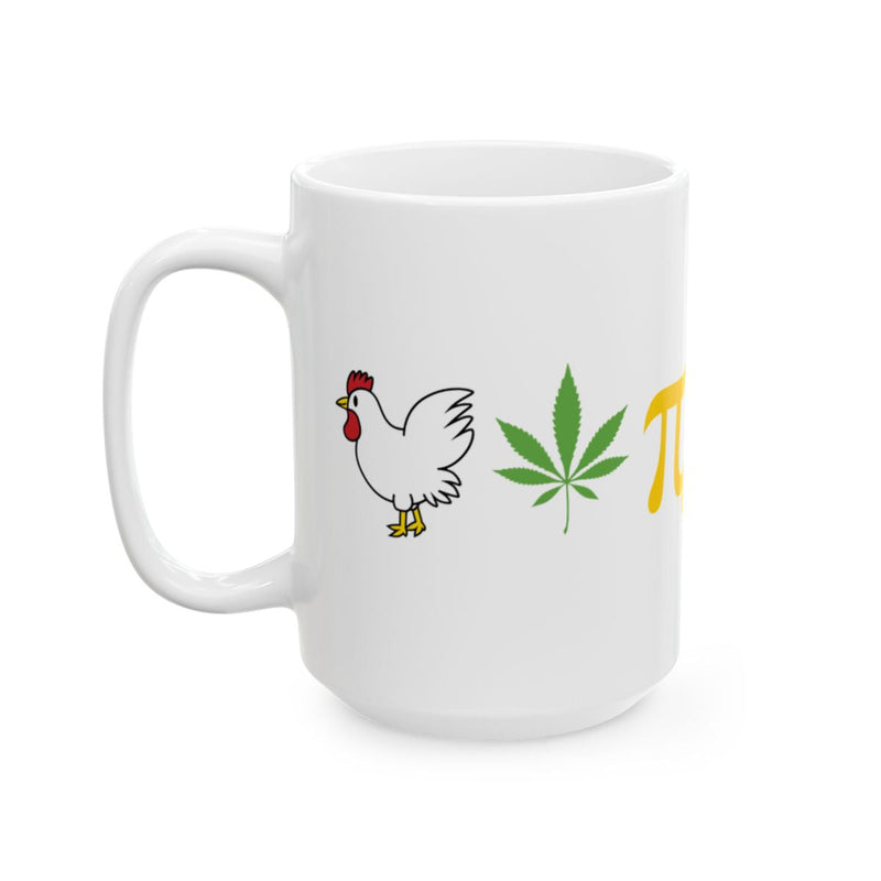 Load image into Gallery viewer, Funny Chicken Weed Pi Design Coffee Mug
