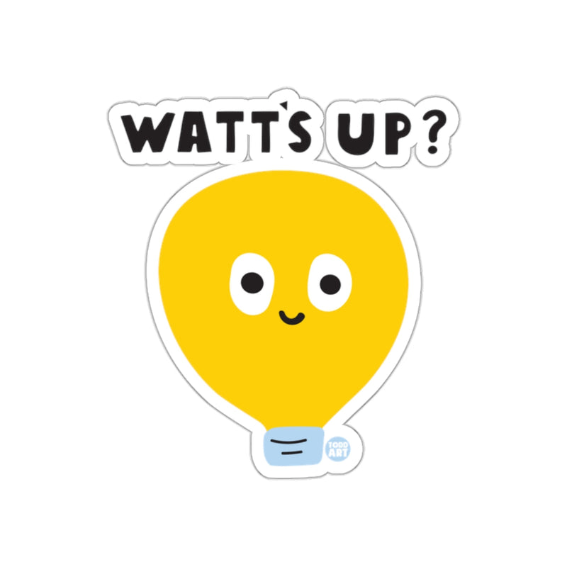 Load image into Gallery viewer, Watt's Up Smiling Light Bulb Character Sticker
