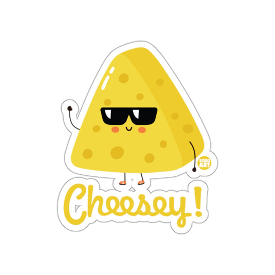 Cheesy Character with Sunglasses Sticker Food Art