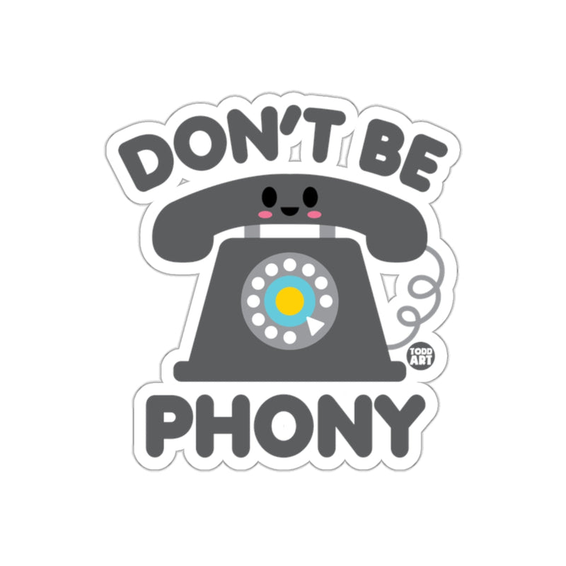 Load image into Gallery viewer, Don't Be Phony Cute Retro Telephone Sticker
