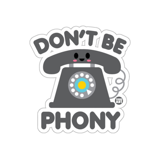 Don't Be Phony Cute Retro Telephone Sticker