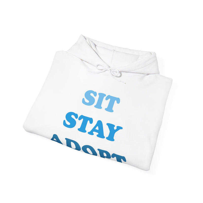 Load image into Gallery viewer, Sit Stay Adopt a Dog Unisex Heavy Blend Hooded Sweatshirt
