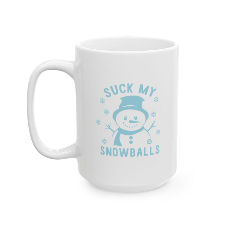 Load image into Gallery viewer, Suck My Snowballs Snowman Mug for Winter Fun
