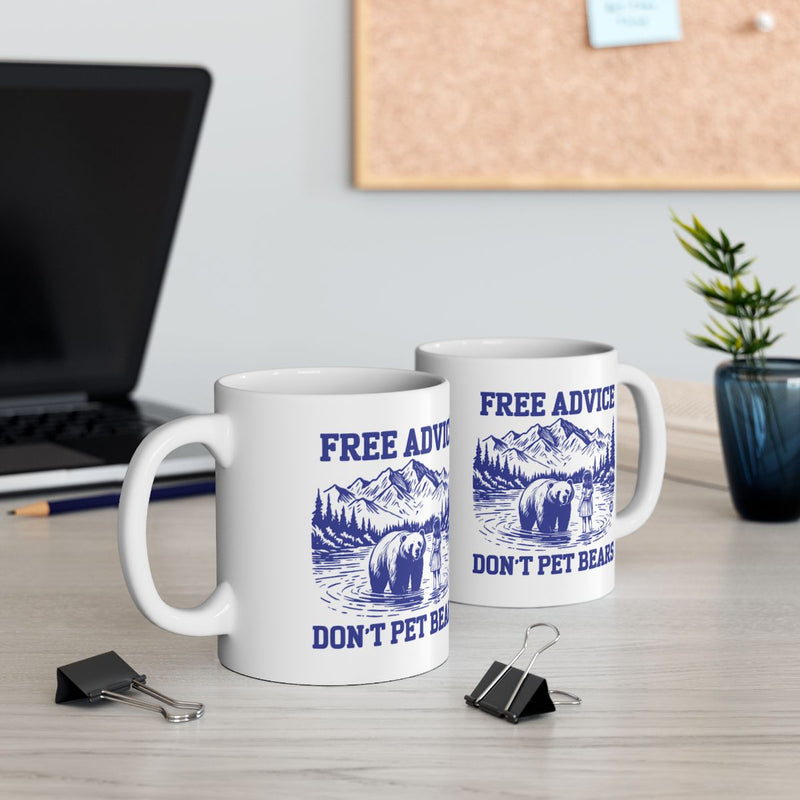 Load image into Gallery viewer, Free Advice Don't Pet Bears Scenic Campground Mugs
