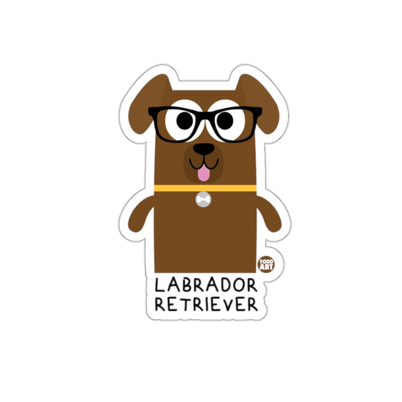 Load image into Gallery viewer, Labrador Retriever with Glasses Sticker Design
