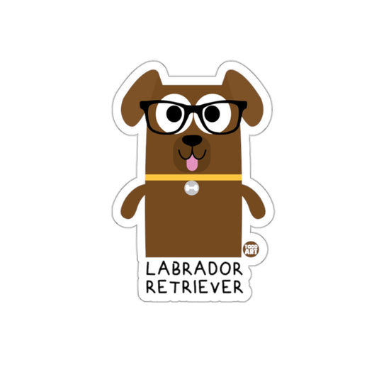 Labrador Retriever with Glasses Sticker Design