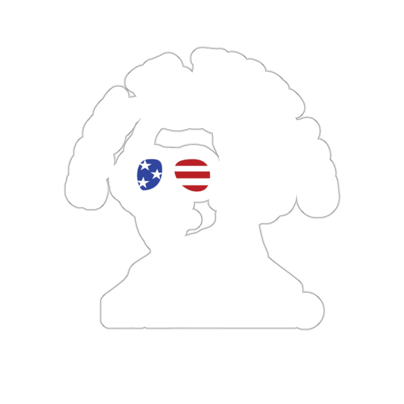 Load image into Gallery viewer, American Flag Einstein Glasses Silhouette Sticker
