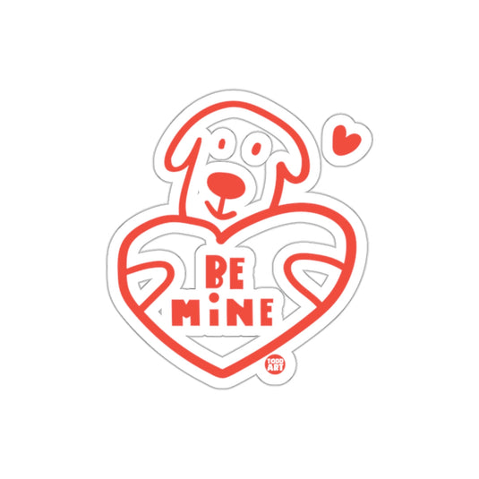 Be Mine Dog with Heart Cute Valentine's Day Sticker