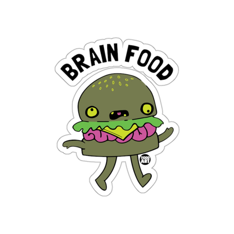 Load image into Gallery viewer, Brain Food Funny Character Burger Graphic sticker
