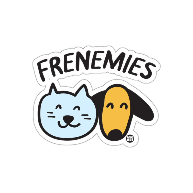 Load image into Gallery viewer, Frenemies Cat and Dog Cartoon Sticker Product
