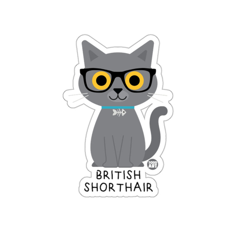 Load image into Gallery viewer, Cute British Shorthair Cat With Glasses Sticker
