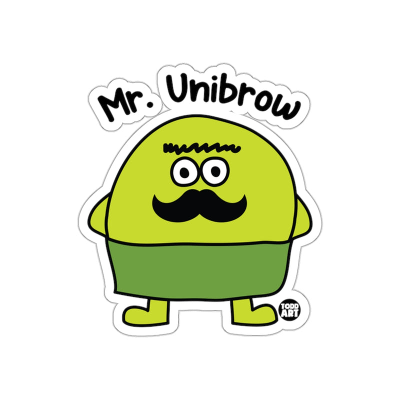 Load image into Gallery viewer, Mr. Unibrow Funny Sticker Character Design
