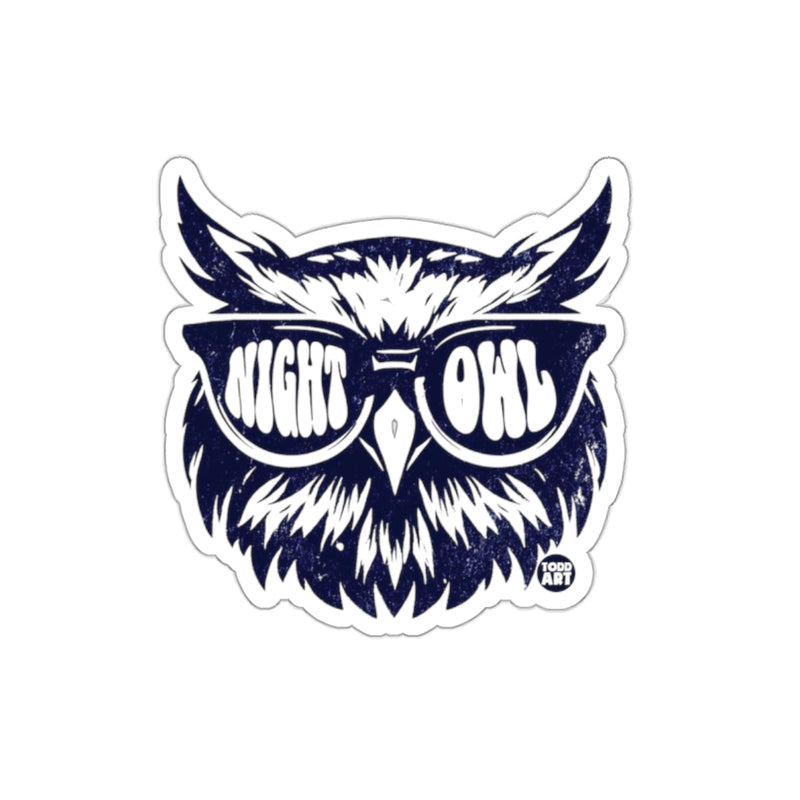 Load image into Gallery viewer, Night Owl Wearing Sunglasses Decorative Art sticker
