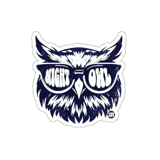Night Owl Wearing Sunglasses Decorative Art sticker