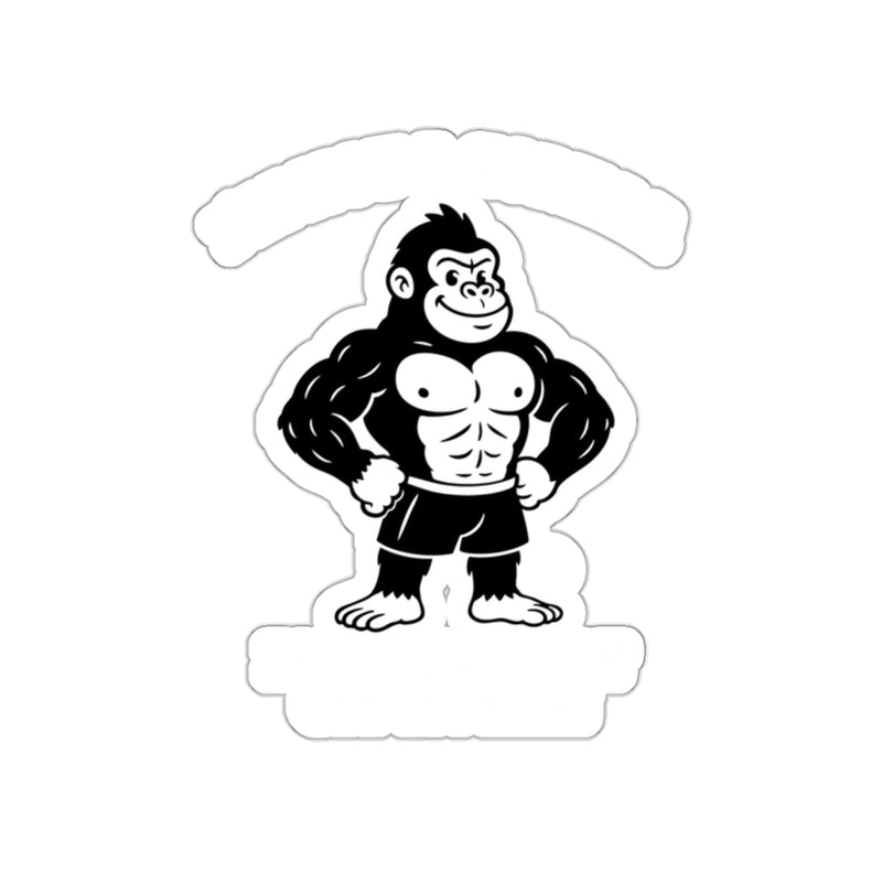 Load image into Gallery viewer, Muscular Gorilla Cartoon Character Sticker Fun Decal
